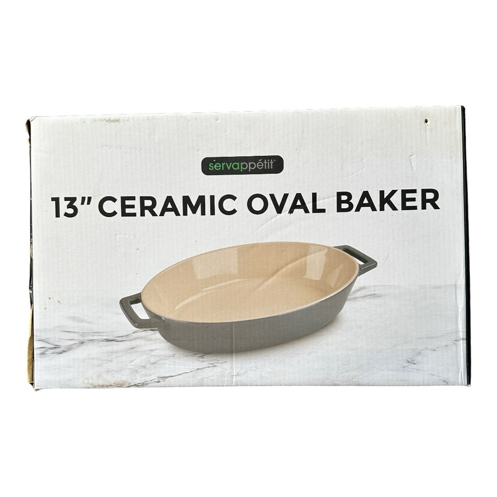Servappetit 13" Ceramic Oval‎ Baker NIB